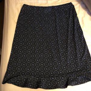 Knee Length Patterned Skirt